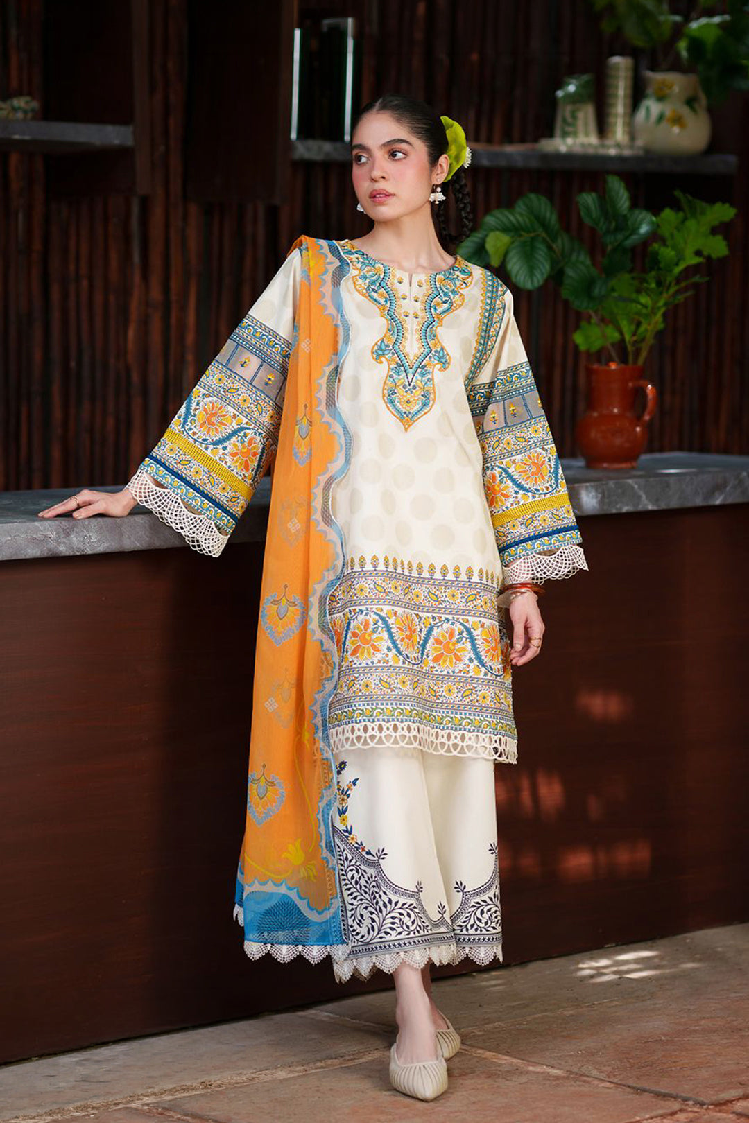 LAANEM Azura-A Unstitched Lawn