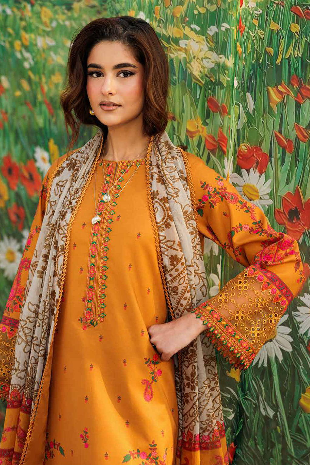 Charizma Unstitched Embroidered CC6-14