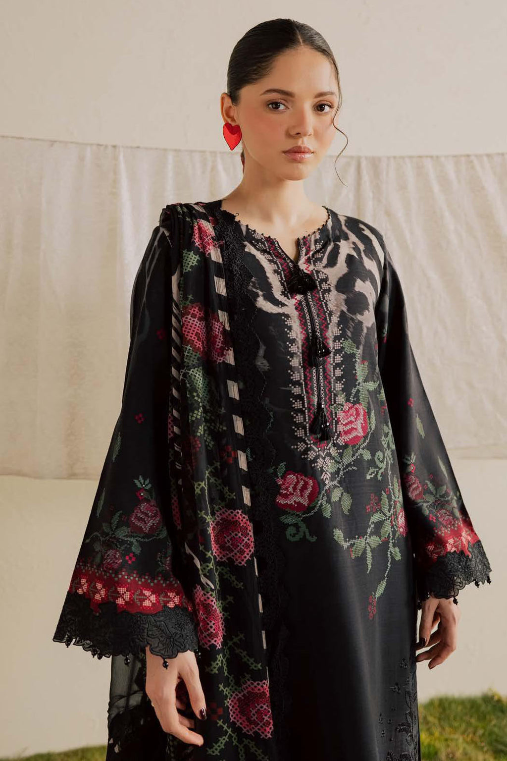 3 PIECE - EMBROIDERED VISCOSE NSG-230