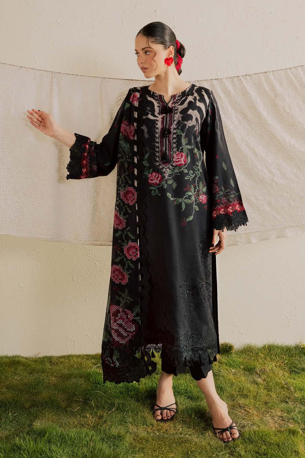 3 PIECE - EMBROIDERED VISCOSE NSG-230