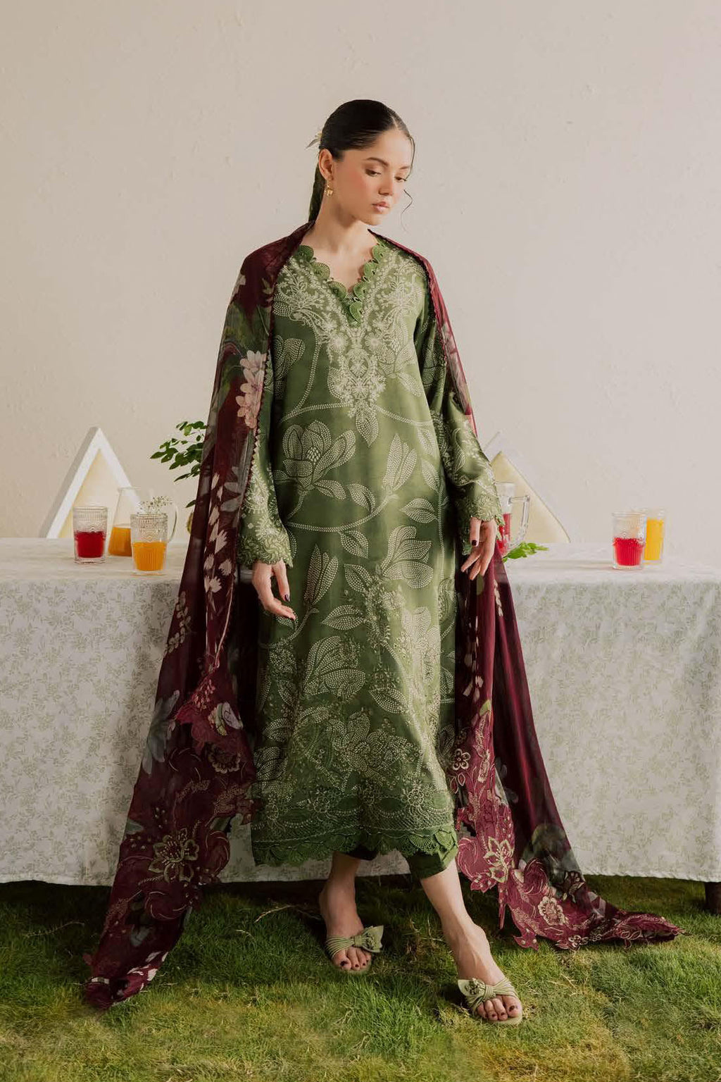 3 PIECE - EMBROIDERED VISCOSE NSG-229